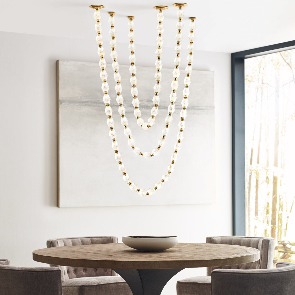 Glass Chain Chandelier