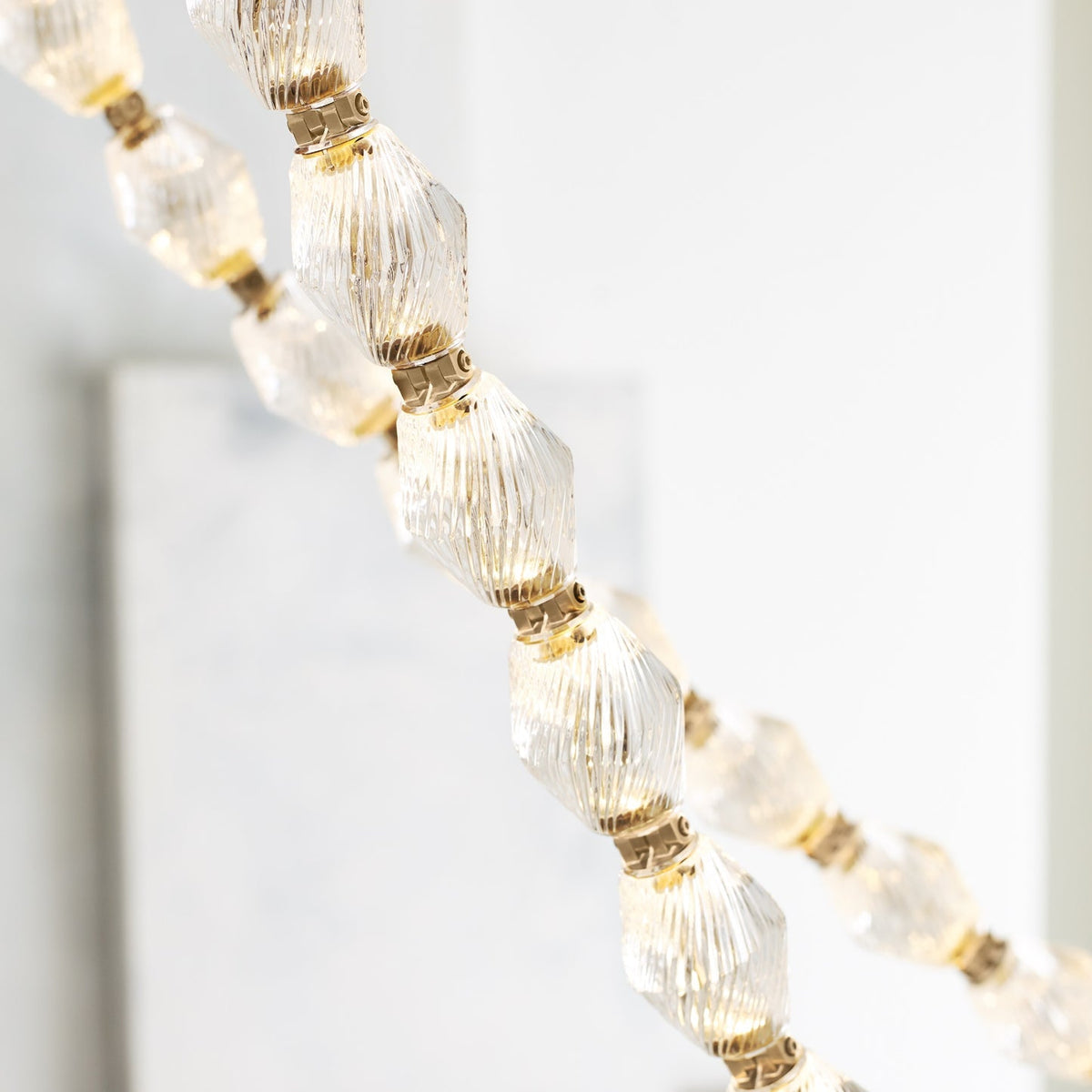 Glass Chain Chandelier