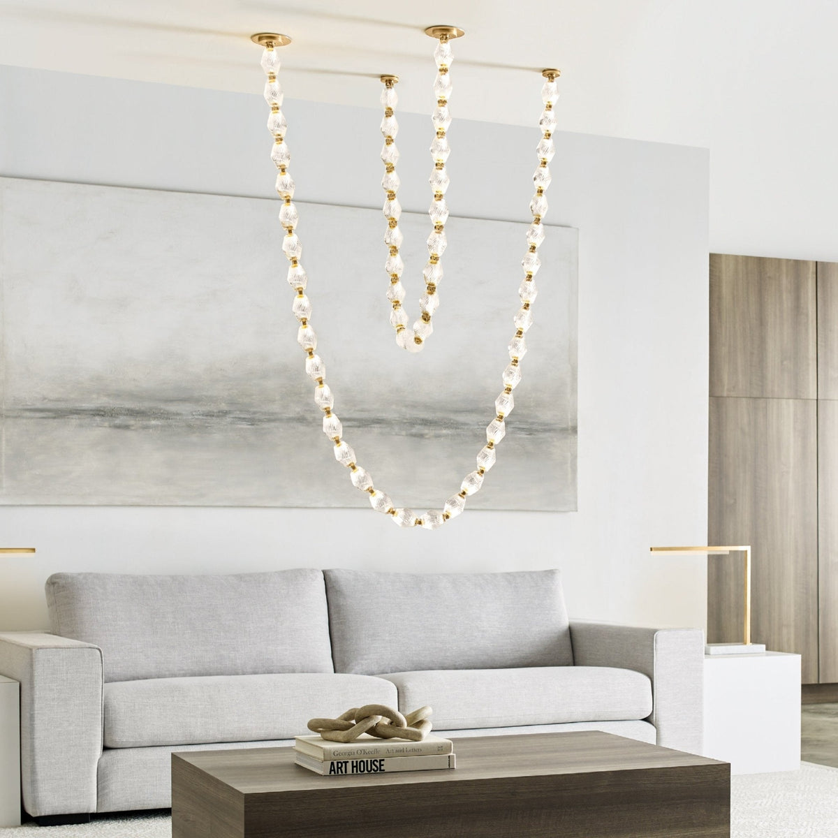 Glass Chain Chandelier