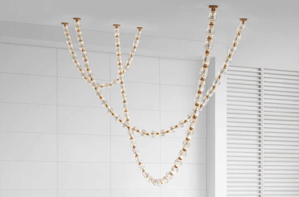 Glass Chain Chandelier