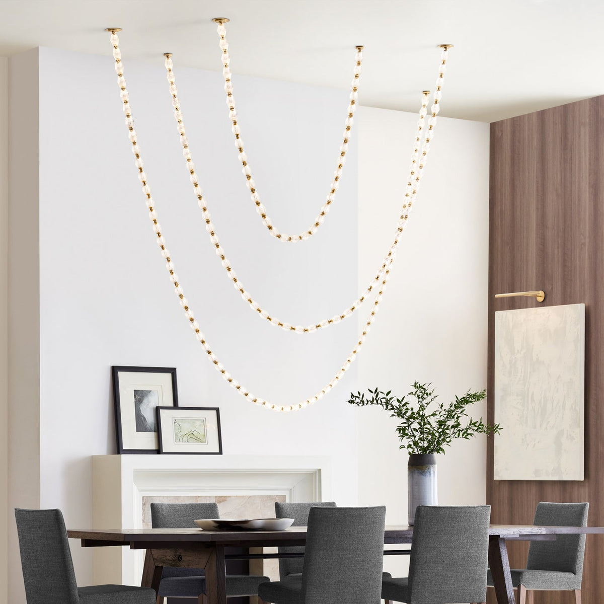 Glass Chain Chandelier