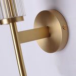 Glass Linear Brass Wall Light