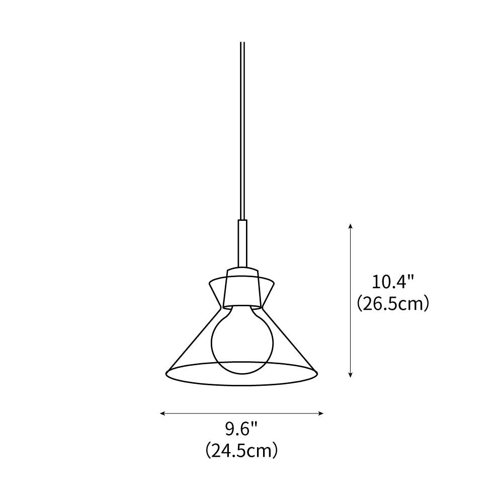 Glass Wood Pendant Light