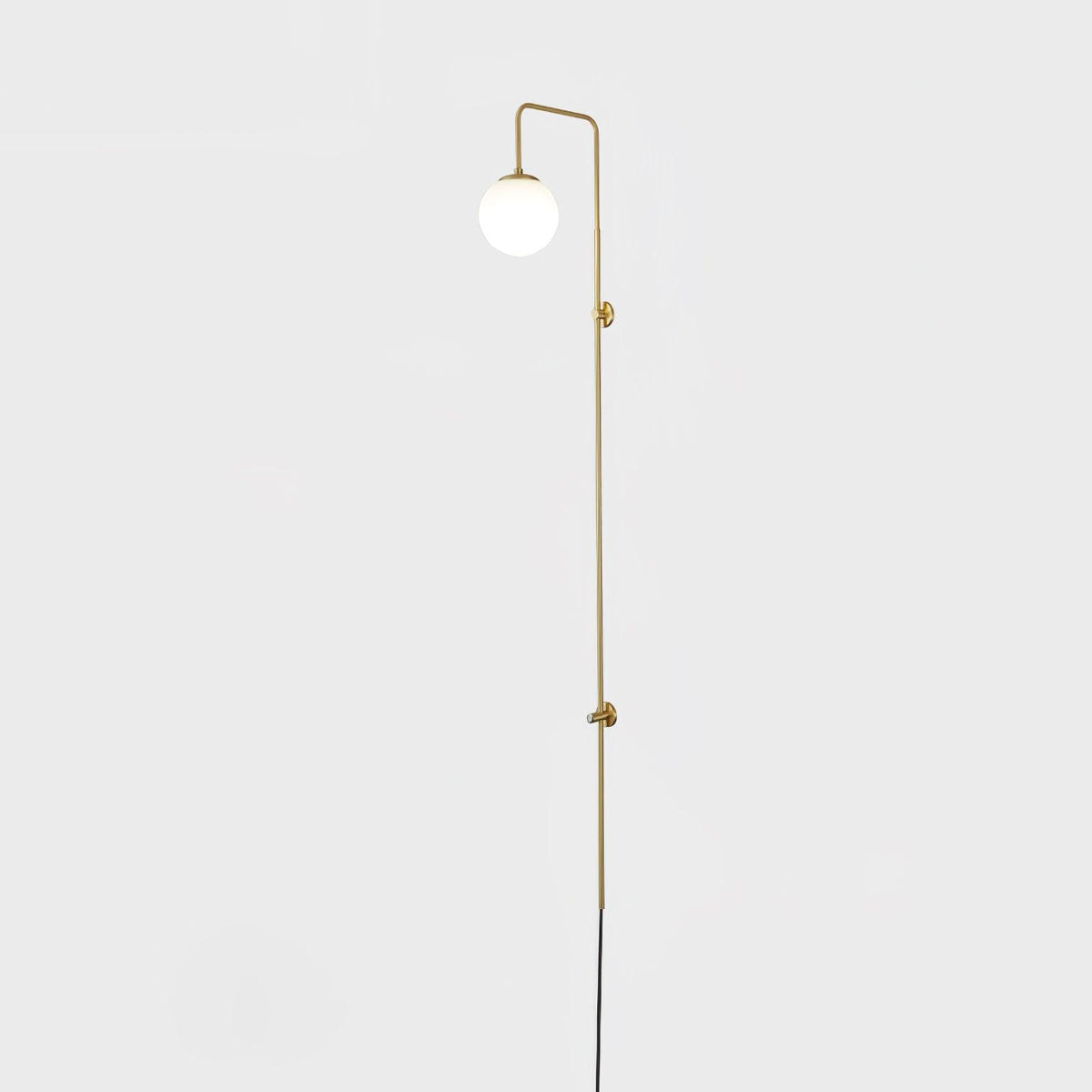 Globe Brass Plug-in Wall Sconce