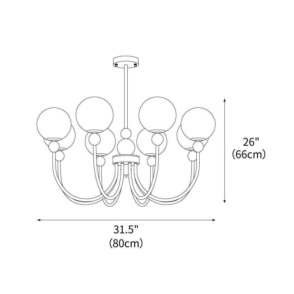 Golden Globe Chandelier