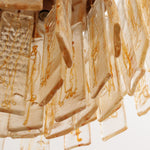 Golden Amber Murano Glass Chandelier
