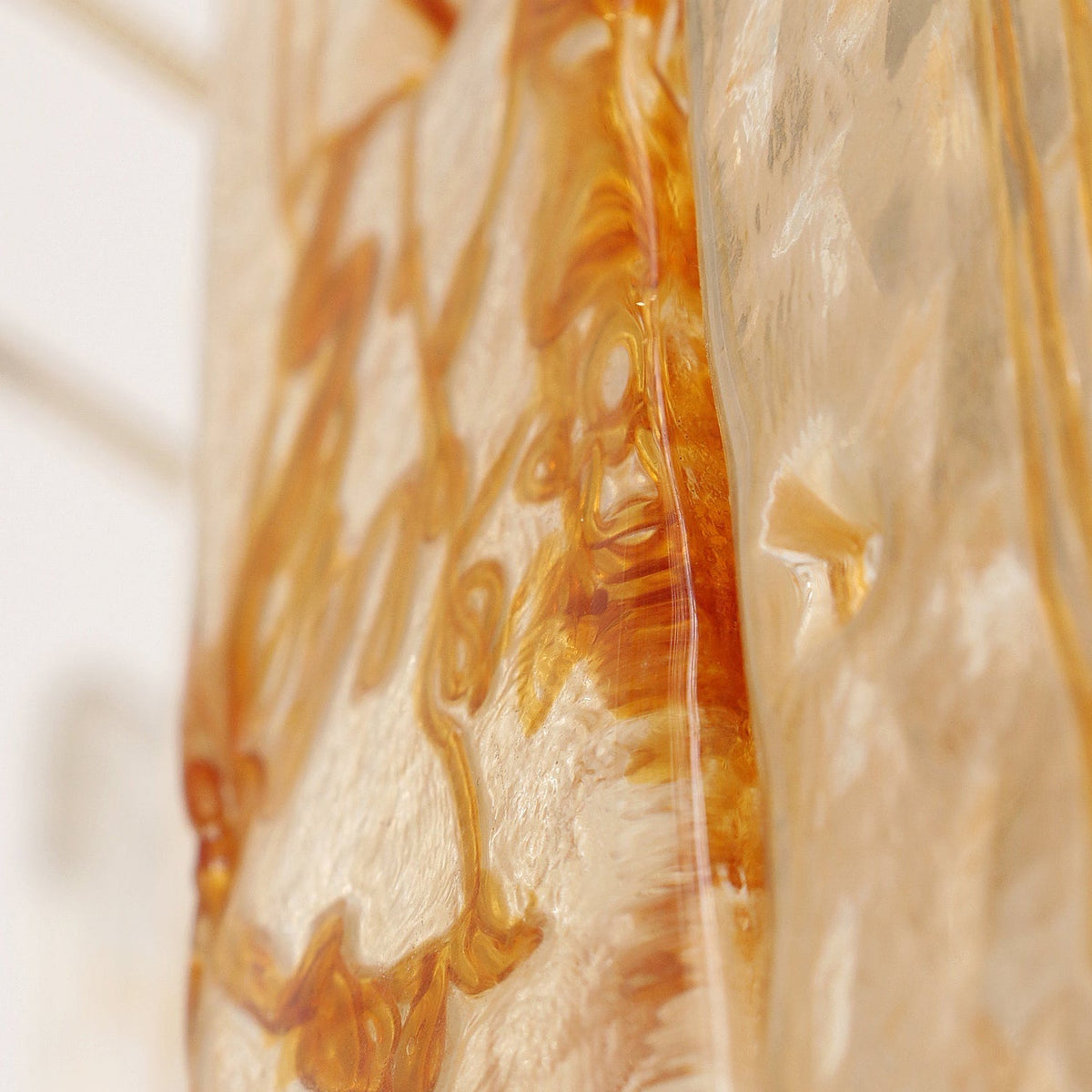 Golden Amber Murano Glass Chandelier