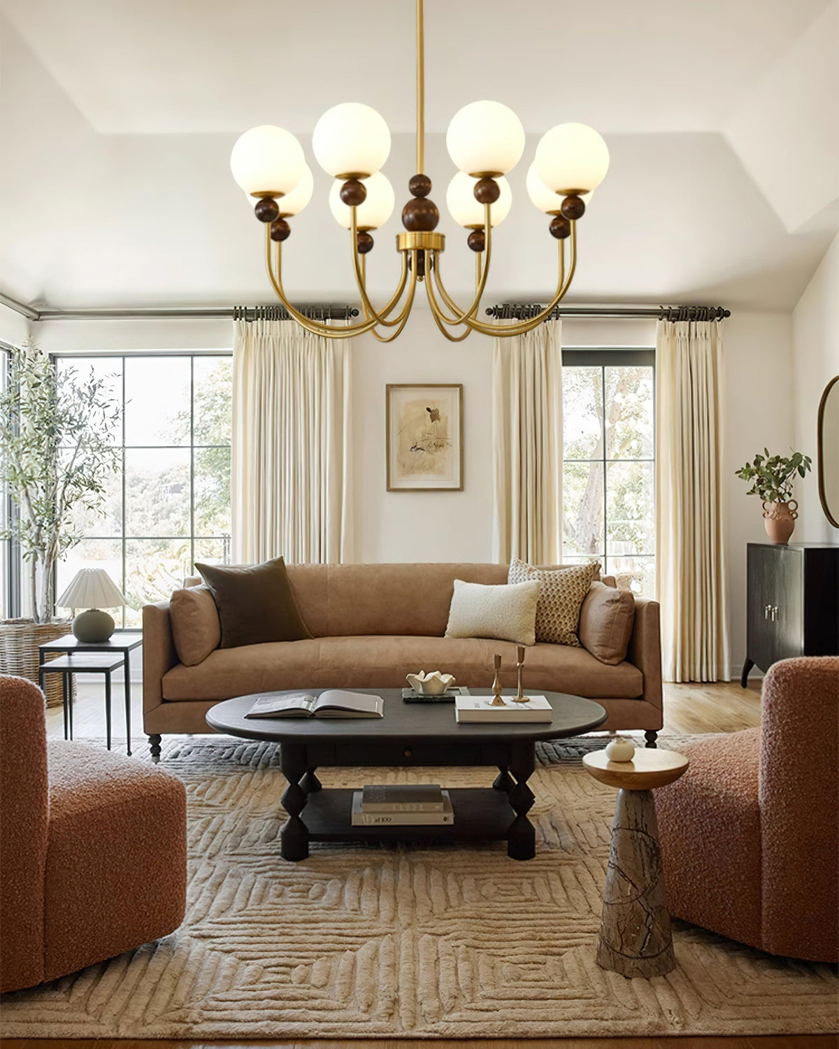 Golden Globe Chandelier