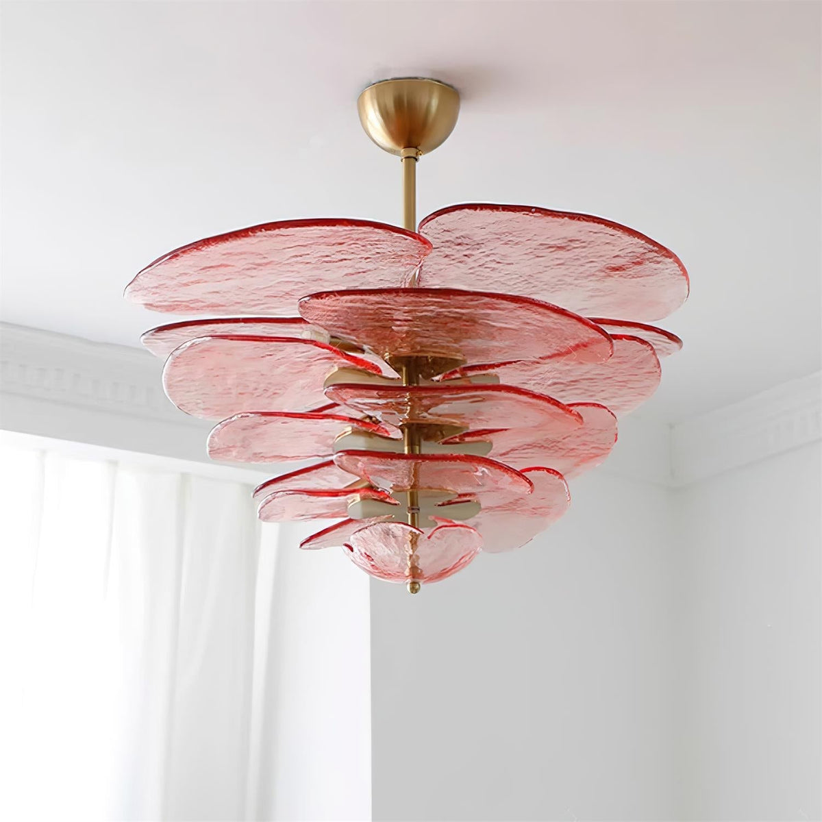 Petals Gold Murano Chandelier
