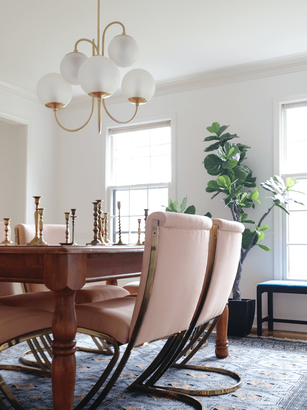 Gooseneck Chandelier 30"