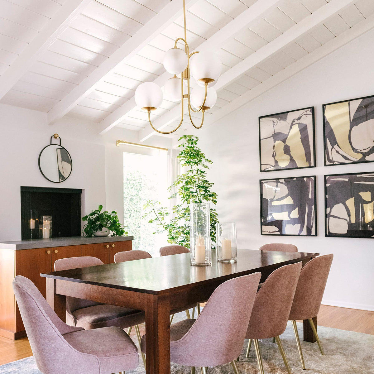 Gooseneck Chandelier 30"