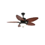 Banana Wood Leaves Ceiling Fan Light