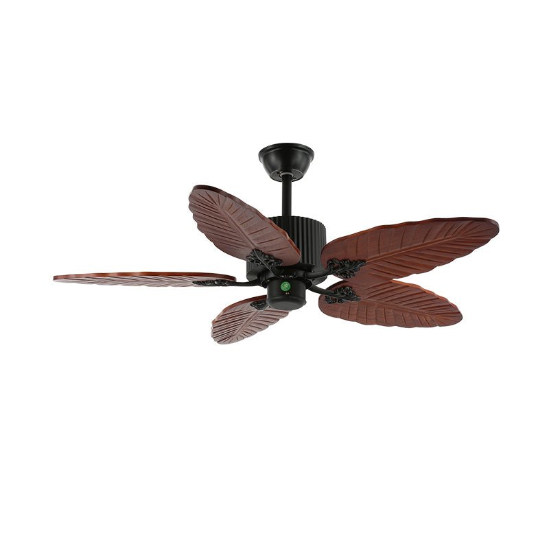 Banana Wood Leaves Ceiling Fan Light