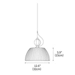 Green Glass Bowl Pendant Lamp 12.6″