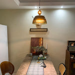 Green Glass Bowl Pendant Lamp 12.6″