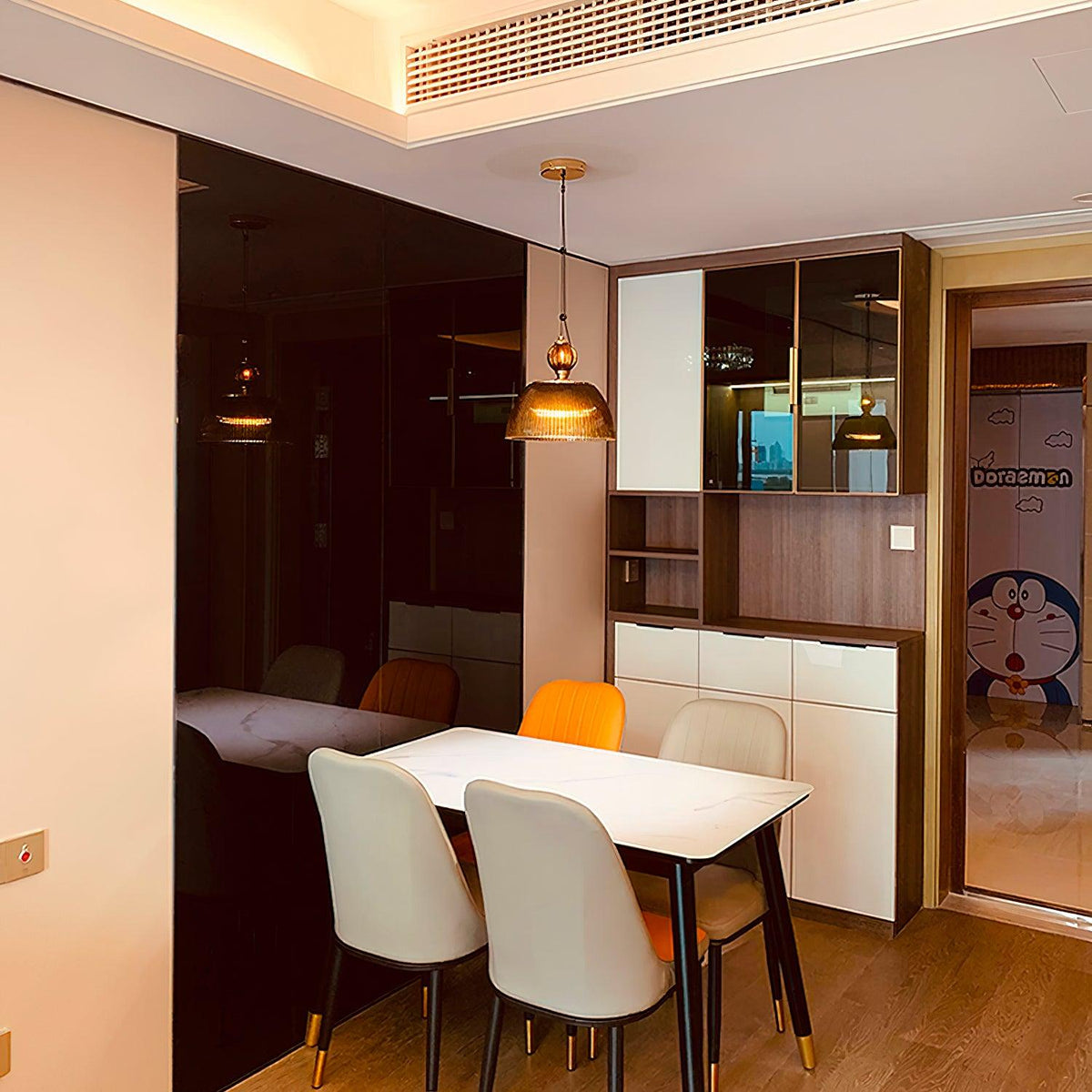 Green Glass Bowl Pendant Lamp 12.6″