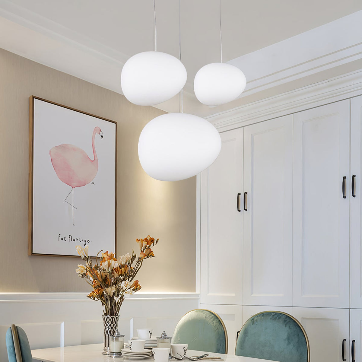 Gregg Stone Shape Glass Pendant Light