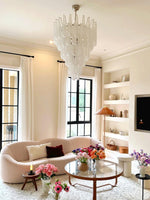 Grid Glass Waterfall Chandelier