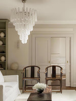 Grid Glass Waterfall Chandelier