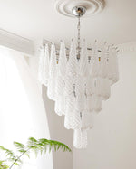 Grid Glass Waterfall Chandelier