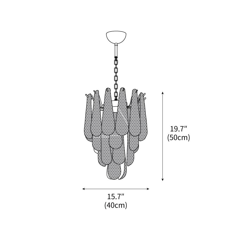 Grid Glass Waterfall Chandelier