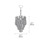 Grid Glass Waterfall Chandelier