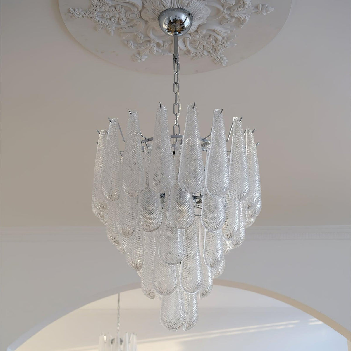 Grid Glass Waterfall Chandelier