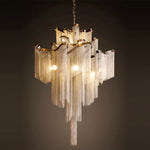 Retro Vintage LED Aluminum Chandelier Lighting in Gold Chrome Silver