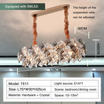 Crystal Chandelier: High-End LED Pendant Light for Living Room, Dining Room & Kitchen