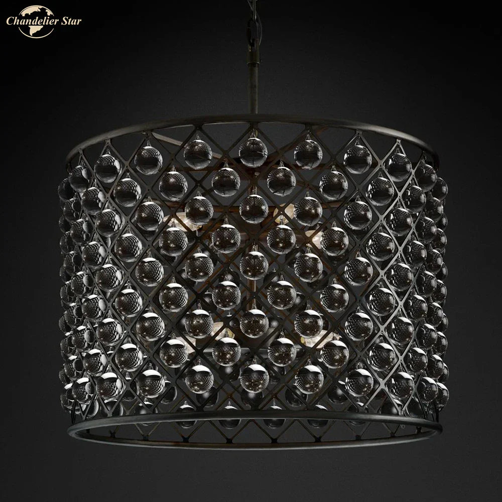 Classic Round Glass LED Chandelier for Home and Hotel Decoration