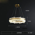 Golden Stainless Steel LED Designer Chandelier for Dining Room