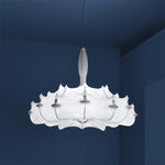 Zeppelin Silk Chandelier: Hand-Woven Modern Japanese Country Style Dining Room Lamp
