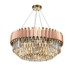 E14 LED Crystal Stainless Steel Rose Gold Pendant Lights