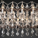 Iron Crystal LED Chandelier: 19th Century Style Kitchen Pendant Light