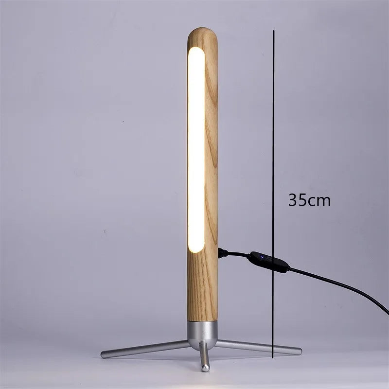 Nordic Wooden LED Floor Lamp for Living Room & Bedroom Decor
