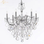 Traditional Crystal Chandelier LED Hanging Lamp Luxe Candle Lustre