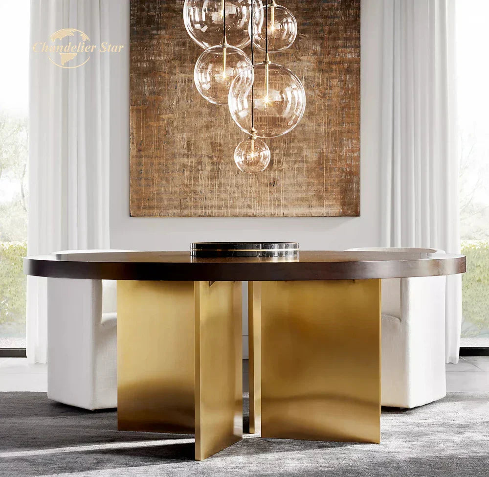 Glass Globe Pendant Light Chandelier for Dining Room, Bedroom, Entryway