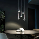 Rain Chrome Pendant Light for Dining Room Minimalism Decor Kitchen Loft