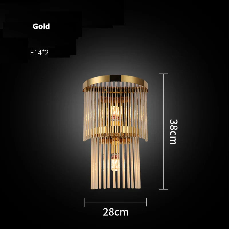 Crystal LED Wall Sconce Light for Bedroom and Corridor