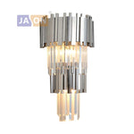 Crystal Clear LED Wall Sconce Chrome Silver Gold Wall Light for Bedroom
