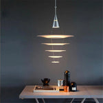 Spiral Acrylic Ring LED Pendant Light - White Nordic Designer Minimalist Lamp