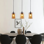 Smoke Grey Glass Chandelier for Living room Bedroom Kitchen Coffee Shop Light