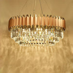 E14 LED Crystal Stainless Steel Rose Gold Pendant Lights