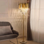 Postmodern Crystal Marble LED Floor Lamp for Bedroom