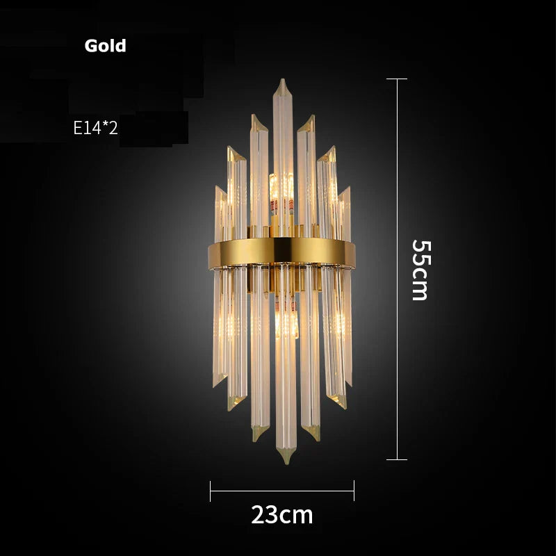 Crystal LED Wall Sconce Light for Bedroom and Corridor