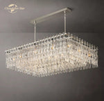 Black Marignan K9 Crystal Rectangular Chandelier for Living Dining Room