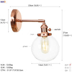 White Ceramic LED Wall Sconce Switch Rose Gold Color Wall Lamp