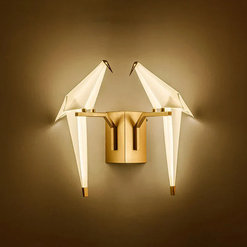 Love Bird LED Wall Sconce Iron Acryl Wall Light for Bedroom Corridor