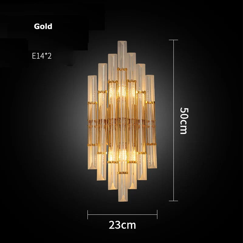 Crystal LED Wall Sconce Light for Bedroom and Corridor