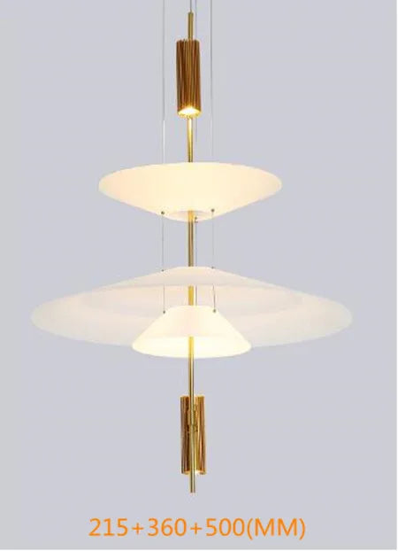 Nordic Flamingo Chandelier: White Light Minimalist Round Lamp for Living, Bed, Dining Room